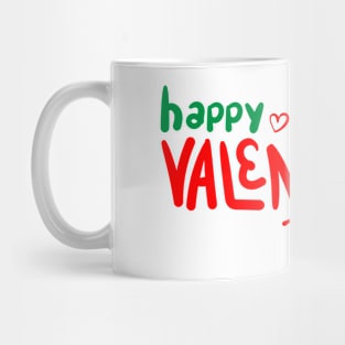 Happy Valentine Day Lettering Mug